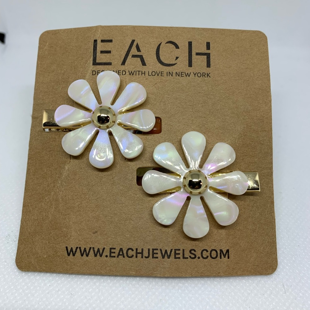 EACH Hair Barrette Mother of Pearl Acetate